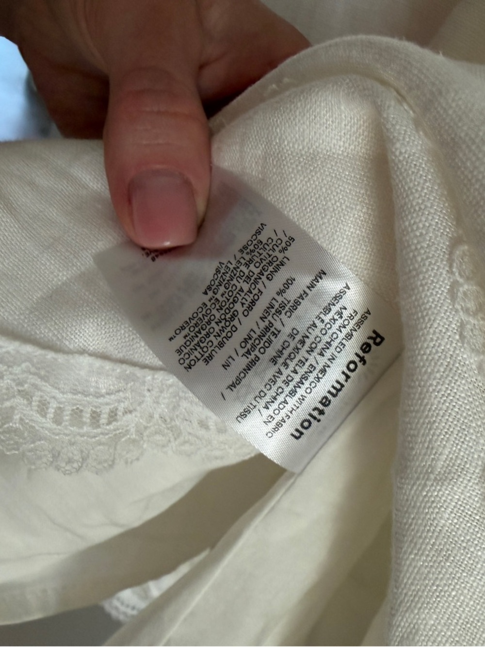 Reformation White Cherrie Dress - Picture 8 of 8